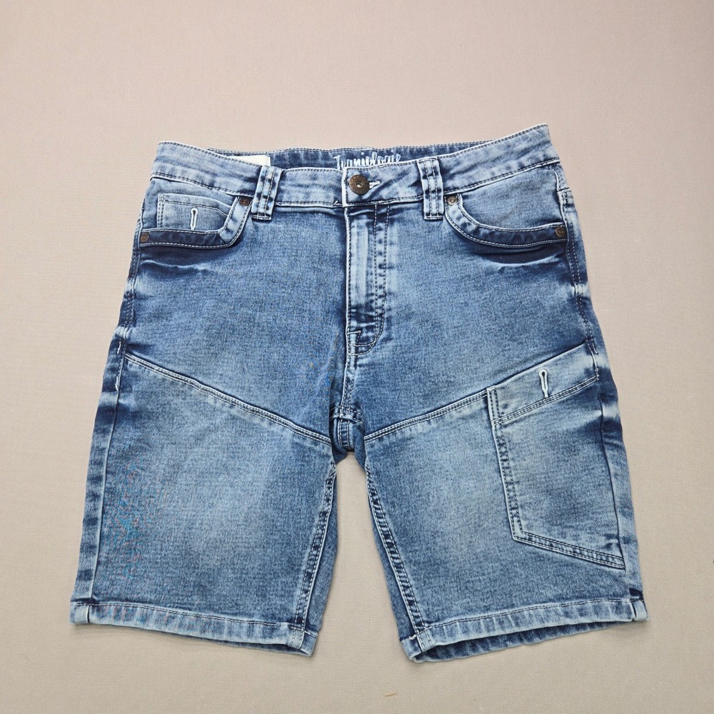 Jeaniologie Denim Shorts Bermuda JN-3318-SAL Stretch Blue Mens Size 30 Regular